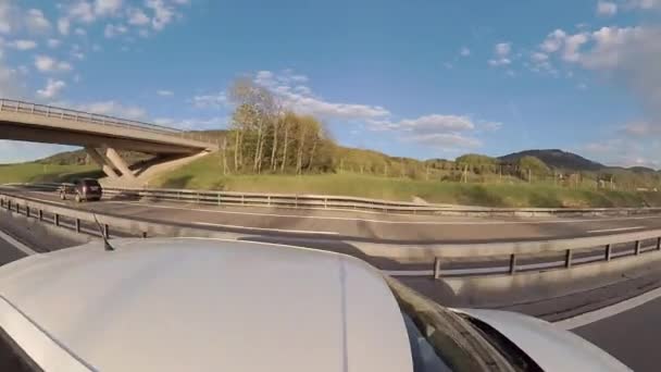 Sviçre Dağ Kırsal Sürüş Araba — Stok video
