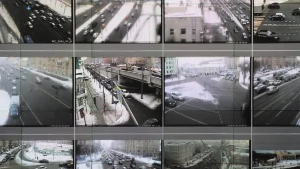 Közlekedési forgalom irányít központ — Stock videók