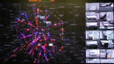 Etkileşimli harita merkezi izleme trafik istatistikleri gösterir