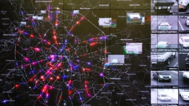 Etkileşimli harita merkezi izleme trafik istatistikleri gösterir