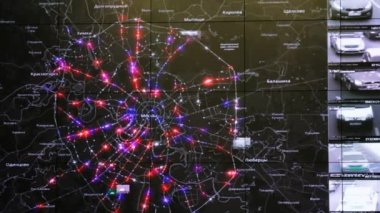 Etkileşimli harita merkezi izleme trafik istatistikleri gösterir