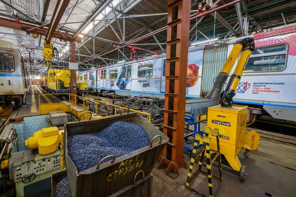 Subway train metro depot Krasnaya presnya interior — Stock Photo, Image