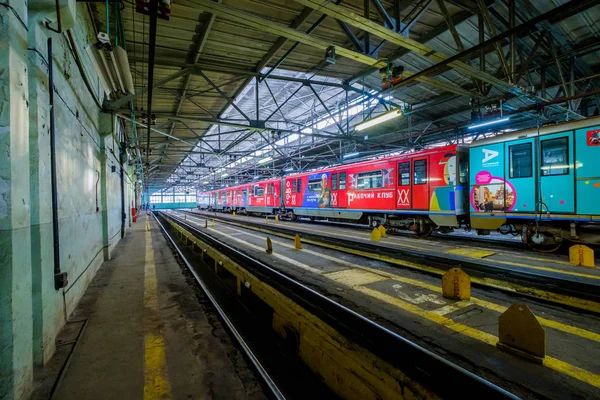 Metro trem metro depósito Krasnaya presnya interior — Fotografia de Stock