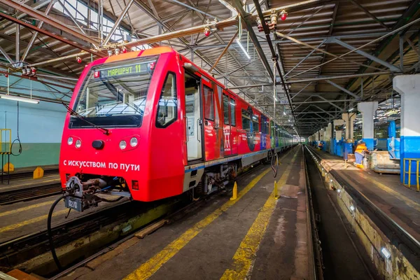 Tunnelbanetåg depå Krasnaya presnya interiör — Stockfoto