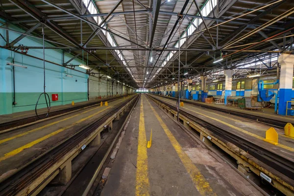 Subway train metro depot Krasnaya presnya interior — Stock Photo, Image