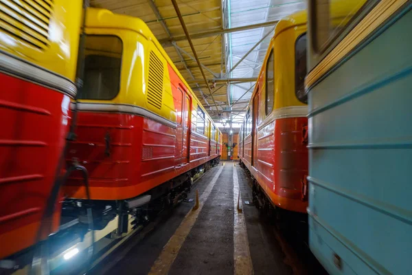 Tunnelbanetåg depå Krasnaya presnya interiör — Stockfoto