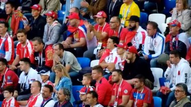 Sırbistan ve İsviçre maçı takım futbol taraftarları destek