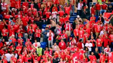 Sırbistan ve İsviçre maçı takım futbol taraftarları destek
