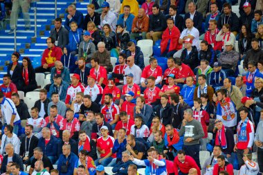 Sırbistan ve İsviçre maçı takım futbol taraftarları destek