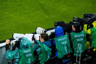Futbol fotoğrafçılar maçında Sırbistan ve İsviçre arasında