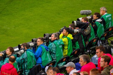 Futbol fotoğrafçılar maçında Sırbistan ve İsviçre arasında