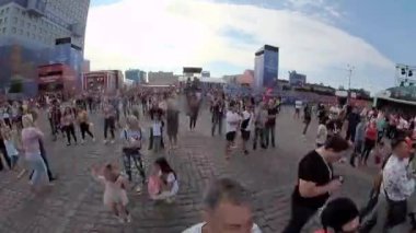 Futbol taraftarları stadion Kaliningrad İngiltere ve Belçika arasındaki maçtan önce katılmak