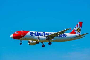  Edelweiss havayolları uçak iniş gün zaman Uluslararası Havaalanı için hazırlanıyor
