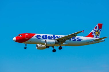  Edelweiss havayolları uçak iniş gün zaman Uluslararası Havaalanı için hazırlanıyor