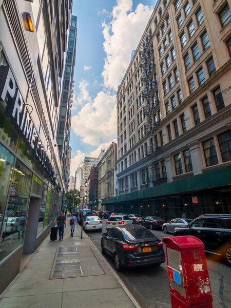 New York, USA - September 6, 2018: City life in Manhattan at day time