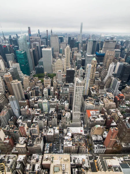 Letecký pohled na Manhattan mrakodrap od Empire state building — Stock fotografie