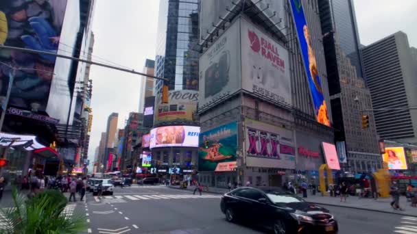 Time Square ημέρα ώρα αστικό τοπίο — Αρχείο Βίντεο