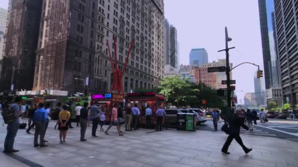 Stadtleben in Manhattan tagsüber — Stockvideo