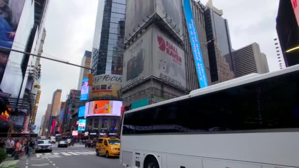 Time Square dag tid stadsbilden — Stockvideo