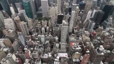 Manhattan gökdelenlerin havadan görünümü