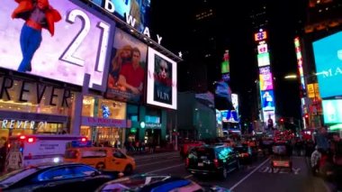 Time Square gece zaman cityscape
