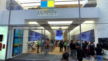 Microsoft mağaza dış 5th avenue Manhattan'ın