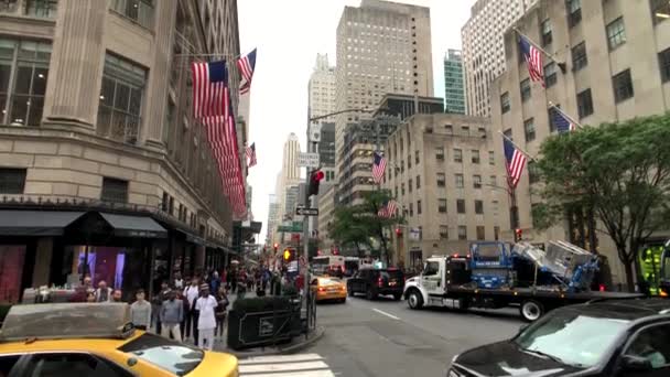 New York Usa September 2018 City Life Manhattan Day Time — Stock Video