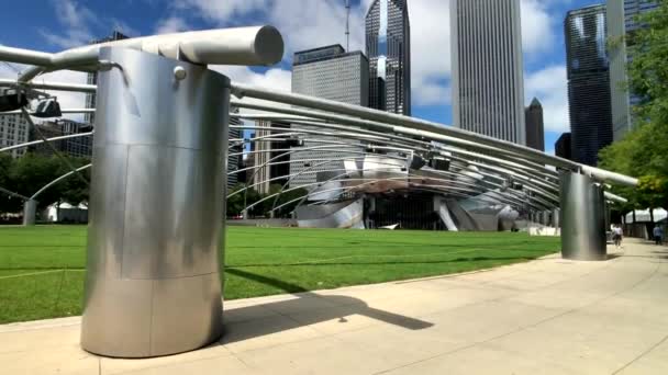 Panorama Pavilionului Jay Pritzker în timpul zilei — Videoclip de stoc