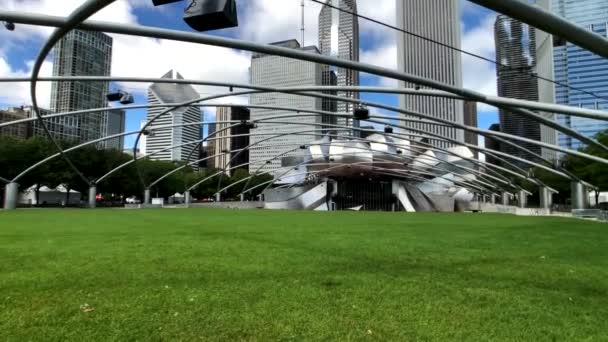 Panorama of Jay Pritzker Pavilion at day time — Stock Video