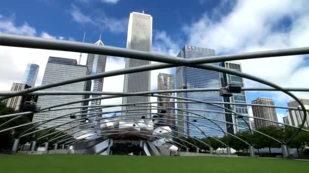 芝加哥 2018年9月16日 普里兹克展馆白天的全景 — 图库视频影像