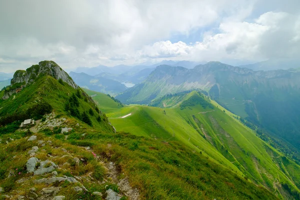 Typical summer mountains Switzerland landscape — Stock Photo, Image