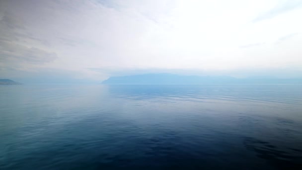 Lago de Ginebra paisaje en el día — Vídeo de stock
