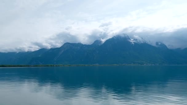 日内瓦湖风景在天时间 — 图库视频影像