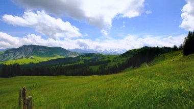 Yaz saati dağ doğa panoramik manzarası