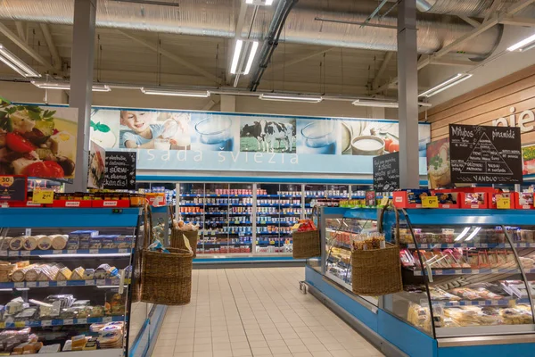 Interior del supermercado, nadie — Foto de Stock