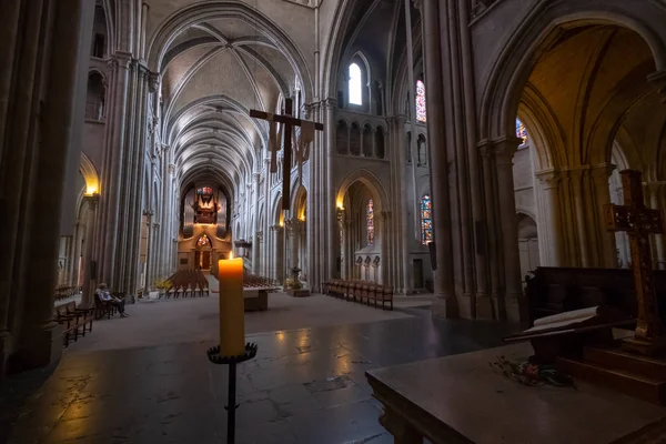 Interior of catholic cathedral — Stock Photo, Image