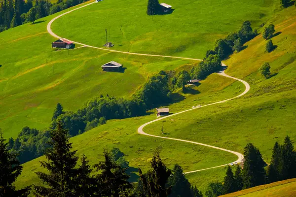 Letní čas horské přírody panoramatické krajiny — Stock fotografie