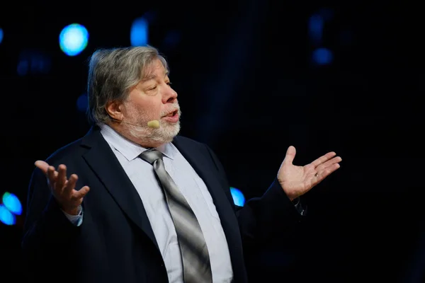 Stephen Wozniak actúa en conferencia de negocios — Foto de Stock