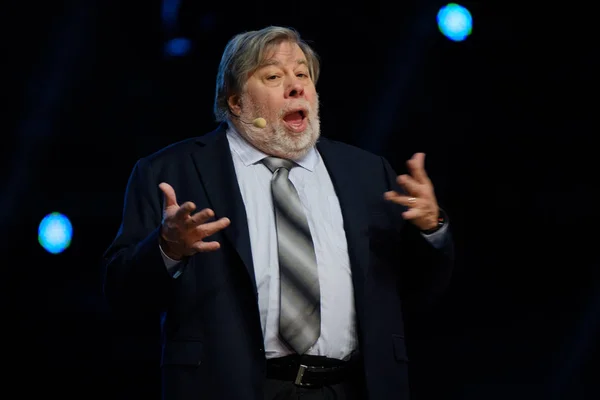 Stephen Wozniak actúa en conferencia de negocios — Foto de Stock