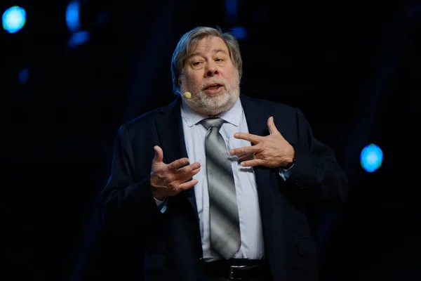 Stephen Wozniak tampil di konferensi bisnis — Stok Foto
