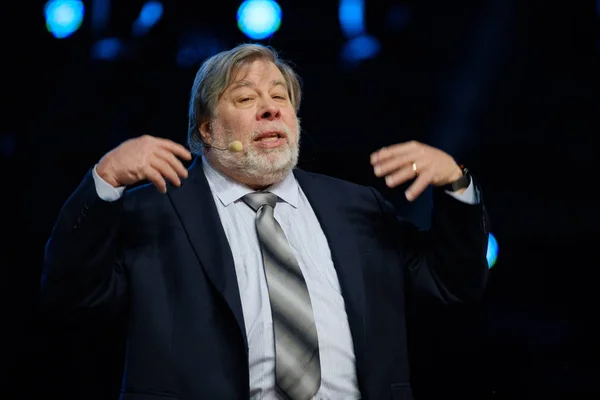 Stephen Wozniak actúa en conferencia de negocios — Foto de Stock