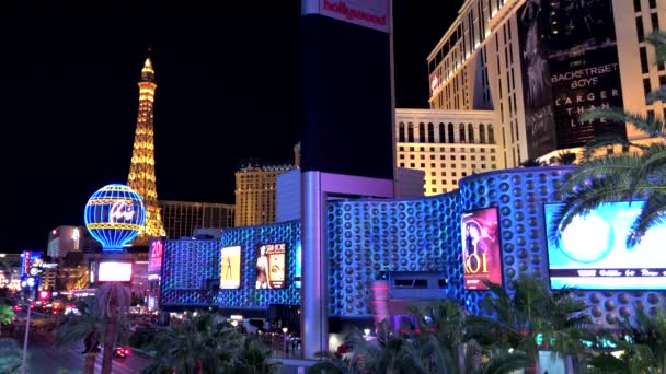 Las Vegas boulevard vista dall'alto durante la giornata di sole — Video Stock