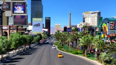 Güneşli bir gün zaman Las Vegas boulevard üstten görünüm