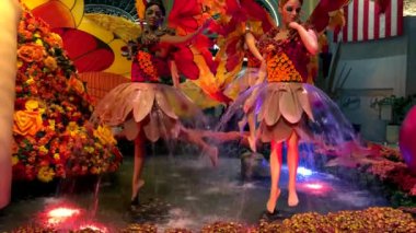 Bellagio Casino'da botanik bahçe süslemeleri