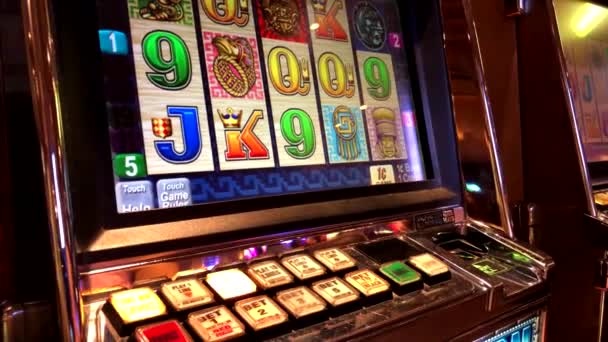 Lidé jsou hrací automaty Casino Mgm — Stock video