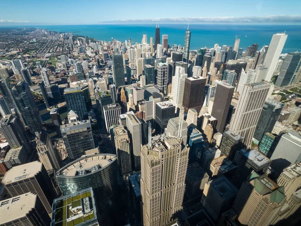 Letecký pohled na Chicago mrakodrapů — Stock fotografie
