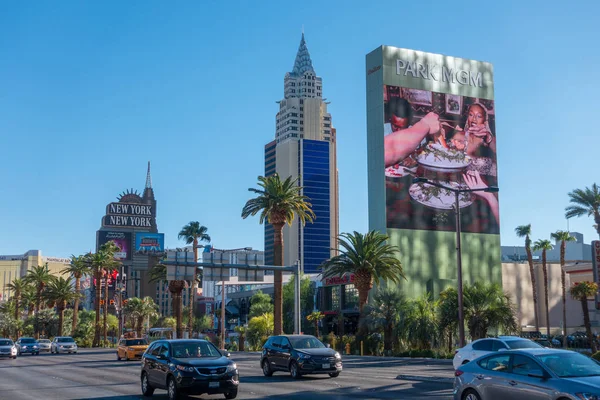 Las Vegas boulevard vue de dessus à l'heure du jour ensoleillée — Photo