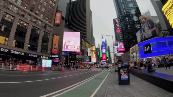 Time Square ημέρα ώρα αστικό τοπίο — Αρχείο Βίντεο