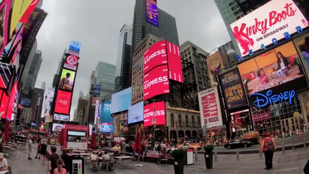 Time Square dag tid stadsbilden — Stockvideo