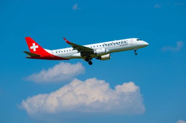 Helvetia İsviçre havayolları uçak iniş gün zaman Uluslararası Havaalanı için hazırlanıyor